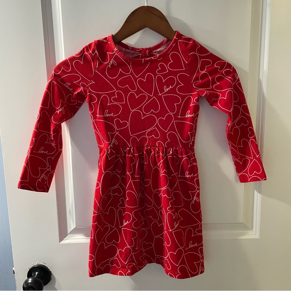 Carter's Red Heart Pattern Dress